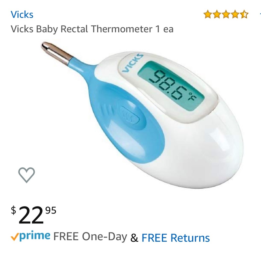 VICKS Baby Rectal Thermometer BRAND NEW IN BOX 👶